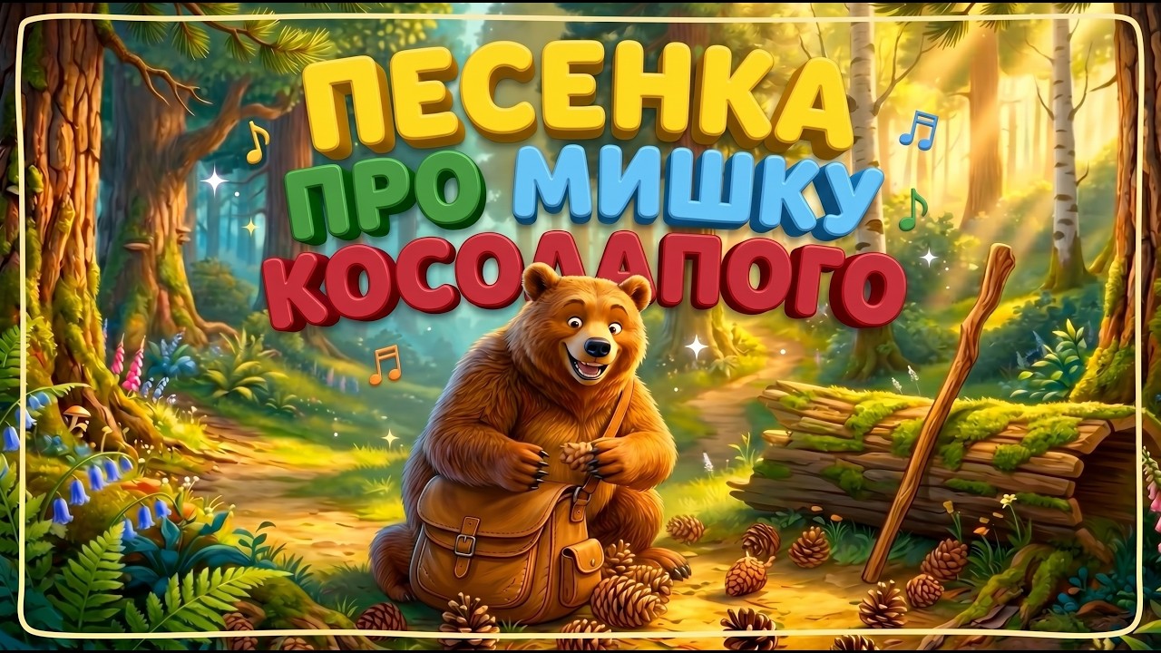 Мишка косолапый по лесу идет | Детская песенка для малышей | Развивающий мультфильм смотреть онлайн