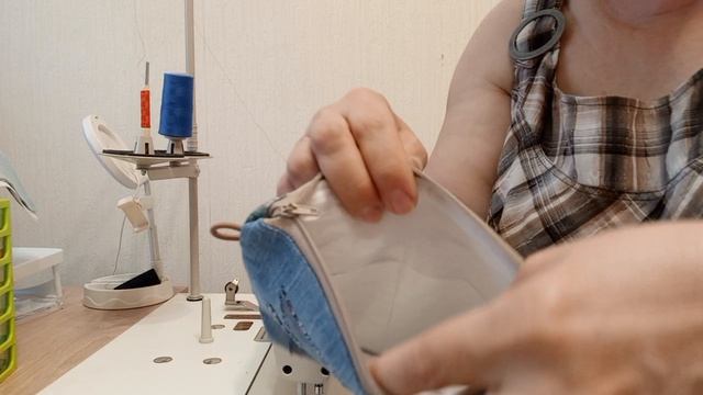 Обзор моих косметичек из джинсы.