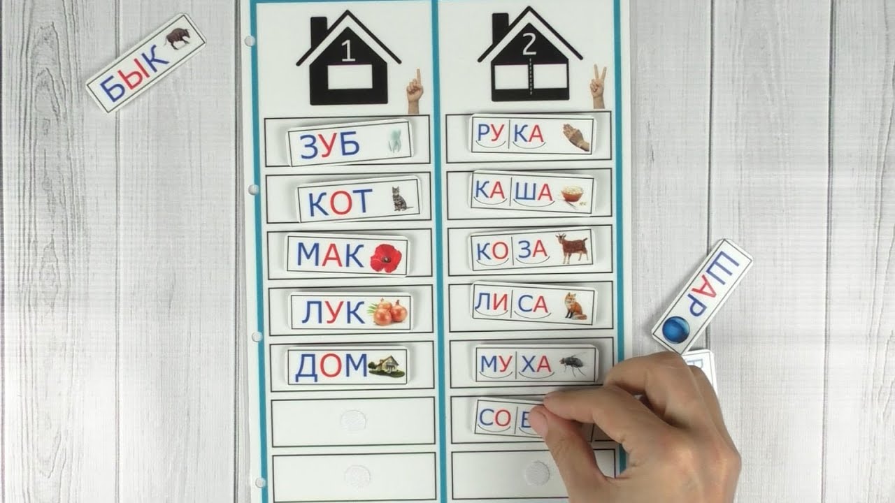 Игра на липучках "Слоговая структура. Делим на слоги" Frenchoponcho смотреть онлайн