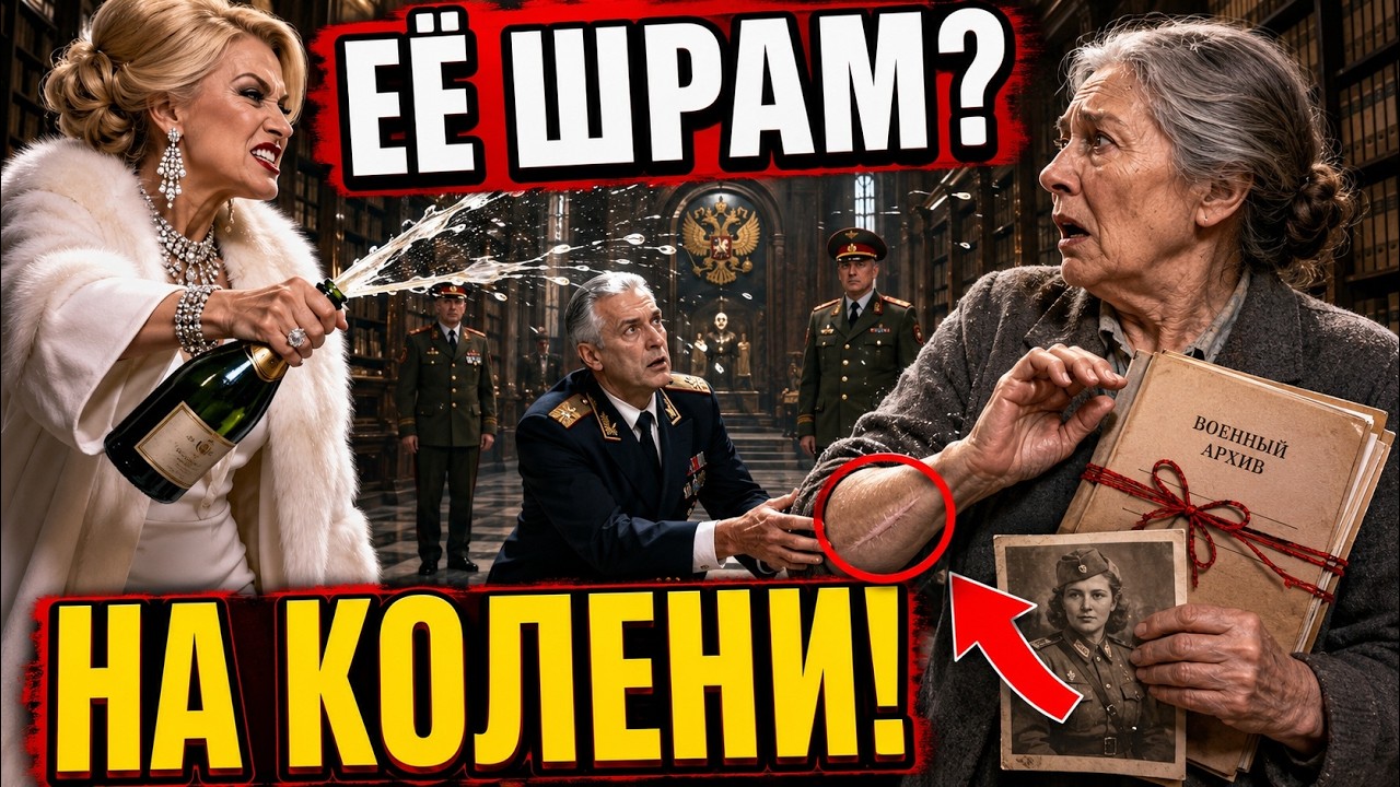 Богачка облила старую библиотекаршу шампанским — но министр обороны увидел её шрам и упал на колени смотреть онлайн