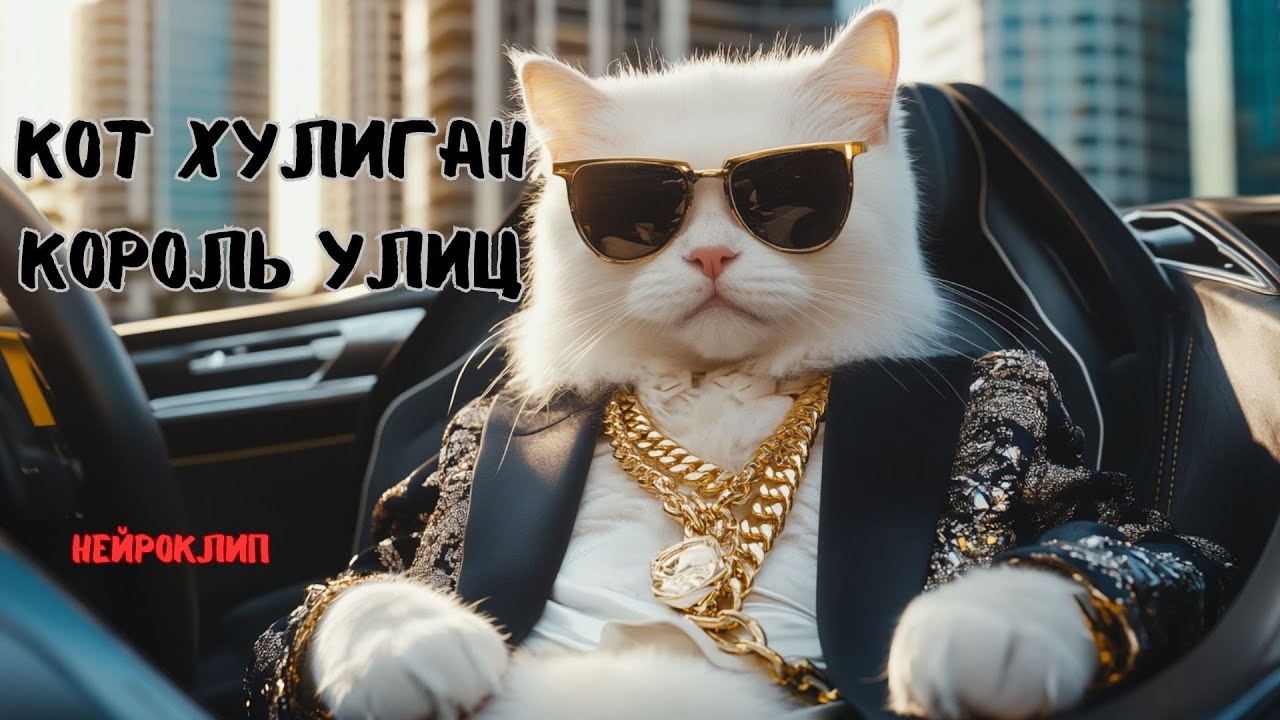 Кот хулиган, король улиц. (нейросеть ai клип) смотреть онлайн