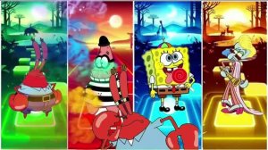 Мистер Крабс, Патрик, Боб и Сквидвард взрывают COFFIN DANCE на плитках Tiles Hop! 🦀🌟🧽🐙💀🎵🕺🔥