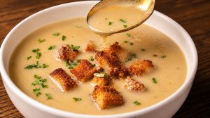 Густой, нежный, безумно ароматный! Картофельно-чесночный крем-суп, от которого невозможно оторваться