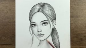 Как легко нарисовать красивую девушку карандашом, шаг за шагом, для начинающих.