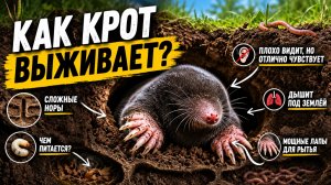 Секреты крота: жизнь под землёй без единого луча света?