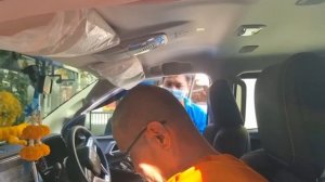 พิธีเจิมรถใหม่ หลวงพ่ออ่าง วัดใหญ่สว่างอารมณ์ ปากเกร็ด จังหวัดนนทบุรี