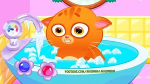 КОТИК БУБУ 2 Обновление Салон красоты! Друзья Радугарог My Talking Cat Bubbu  #33 Игровой