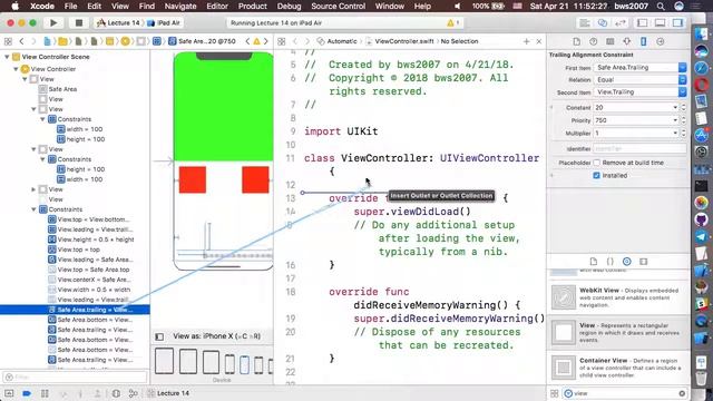 Lecture 14 Part 1 - Dive into constraints | Swift Winter Course 2018 смотреть онлайн