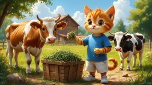 Мультики для детей.Веселая ферма кота.