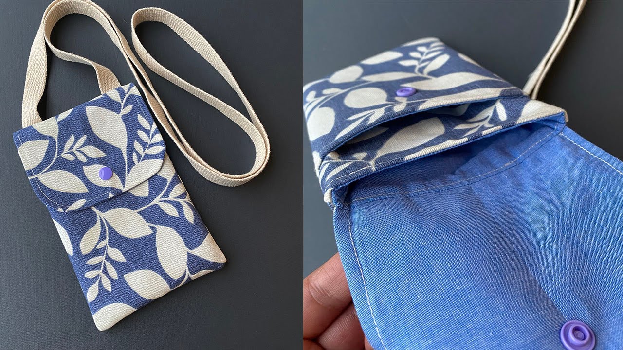 How to sew a cell phone bag | diy cell phone bag | diy phone pouch easy | phone bag sewing tutorial смотреть онлайн