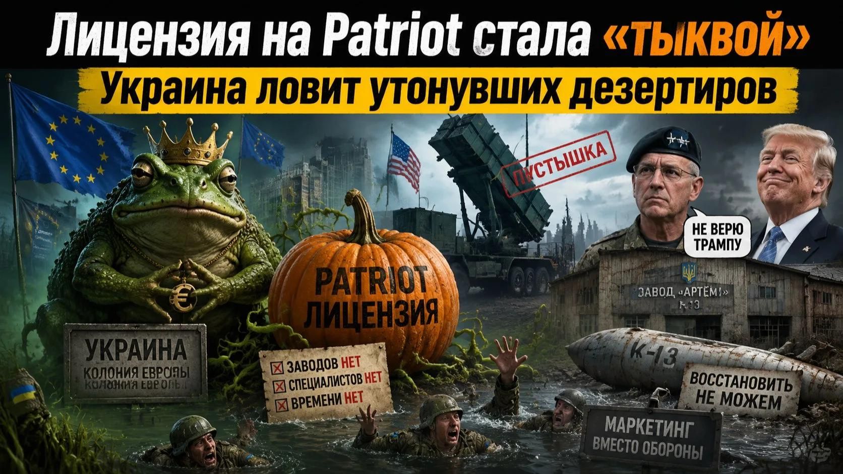 Трамп «кинул» Украину – лицензия на Patriot бесполезна! Трупы ВСУшников плывут по рекам Нэньки! смотреть онлайн
