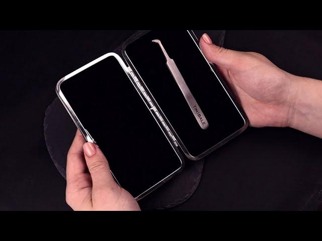 Пинцет для наращивания ресниц TimBale ZD-23 смотреть онлайн