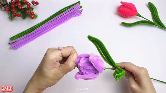 10 идей цветов из синельной проволоки, которые поражают! Простота и красота в каждом проекте. смотреть онлайн
