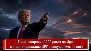 Трамп направил 1000 ракет на Иран в ответ на доклады ЦРУ о покушениях на него