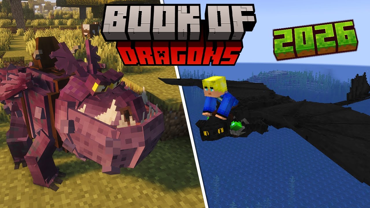 🐉 Самый новый мод КАК ПРИРУЧИТЬ ДРАКОНА в Майнкрафт | ОБЗОР МОДА MINECRAFT Book of Dragons 🐉 смотреть онлайн