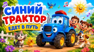 🚜 Синий трактор едет в путь! 🚜 Весёлая детская песенка | Песни для малышей | Мультик для детей