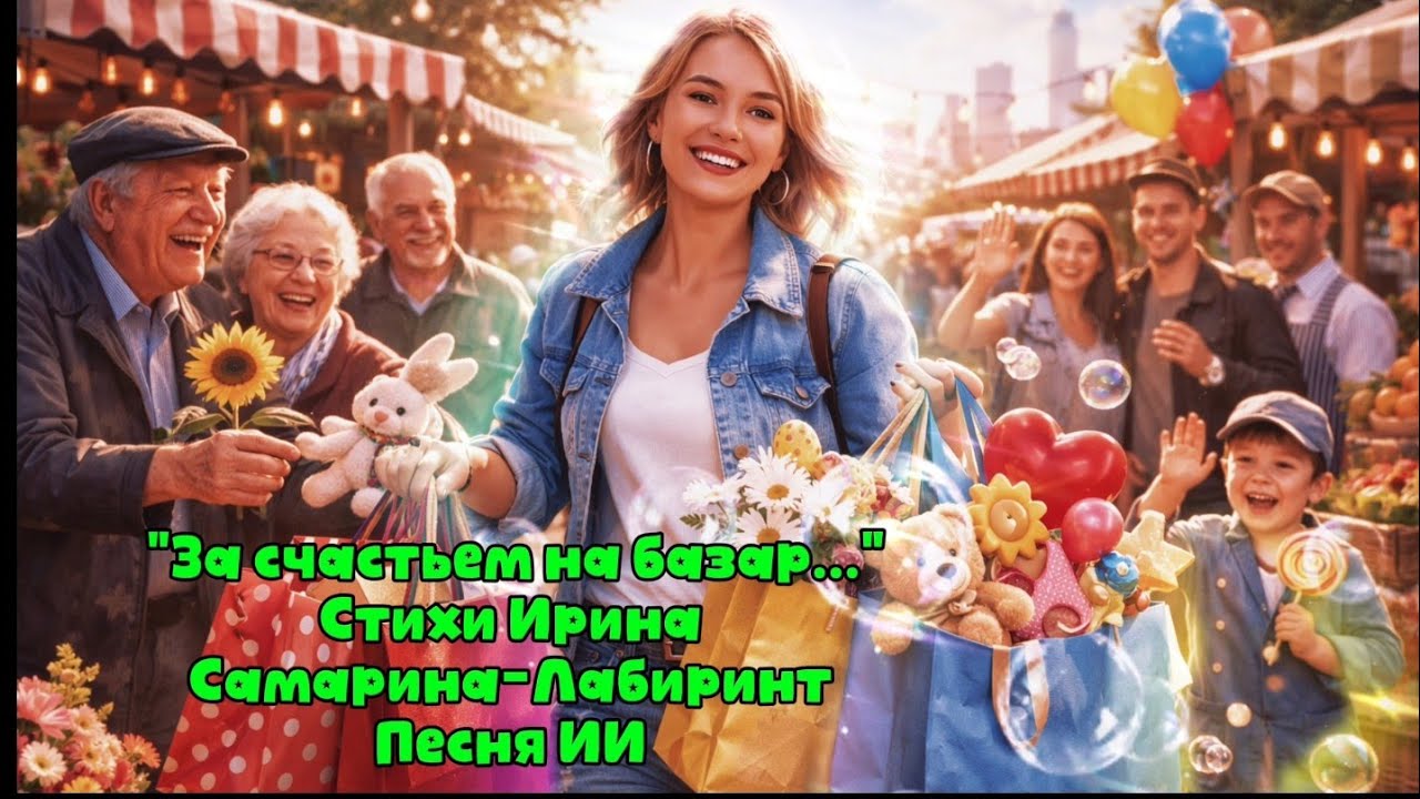 "За счастьем на базар..." Стихи Ирины Самариной-Лабиринт, песня ИИ смотреть онлайн