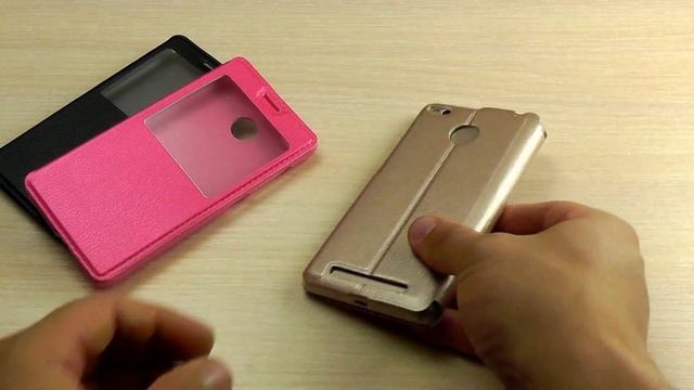 ОБЗОР: Практичный Кожаный Чехол-Книжка для Xiaomi Redmi 3s/ Redmi 3 Pro с Окном и Функцией Подставки смотреть онлайн