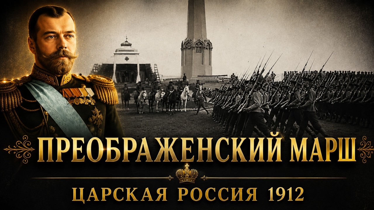 Марш Императорского лейб-гвардии Преображенского полка | Парад Императорской России 1912 смотреть онлайн
