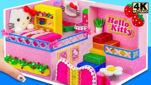 (ЛЕГКО) Строительство и поделки милейшего розового мини-домика Hello Kitty ❤️ Миниатюрный карто