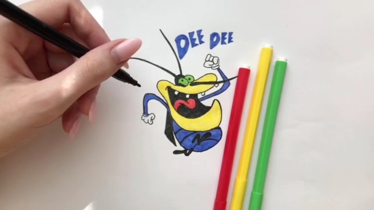 Как нарисовать Ди-Ди из Огги и Кукарачи/How to draw De DeOggy and the Cockroaches смотреть онлайн