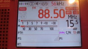 TR1 Watan (Turkmenistan) 88,5 MHz (Es, ~2010 km)