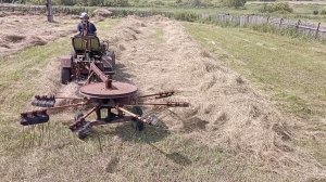 Сгребание сена в валки ГВР-3