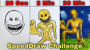 Верити за 20 секунд, 2 минуты и 20 минут 🎨 Майнкрафт рисование