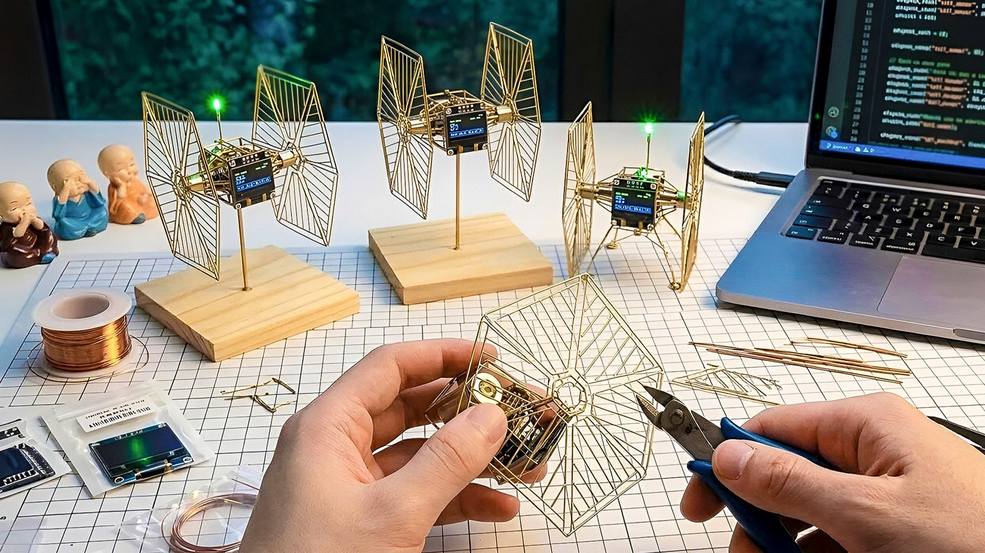 Transform Brass Wire into a Unique TIE Fighter Model Clock смотреть онлайн