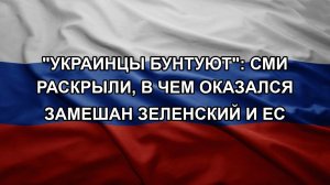 «Украинцы бунтуют»: СМИ раскрыли, в чем оказался замешан Зеленский и ЕС