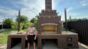 Мангал, печь под казан, стол. Наш 184 обьект