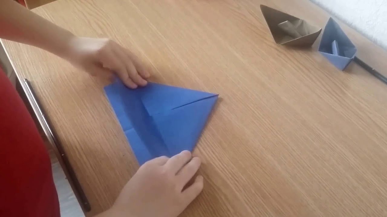 Мастер-класс по оригами! Делает Маша 9 лет! Кораблик! смотреть онлайн