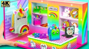 Make Miniature UNICORN Магазин школьных принадлежностей, рюкзак, школьная сумка, кошелек #Миниа