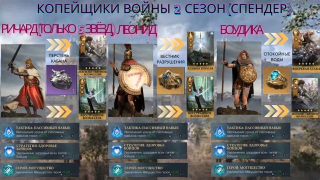 Эпоха Империй/Age Of Empires Mobile. Все связки на 1-ый и 2-ой сезон. Таланты/Кольца/Самоцветы/Талан