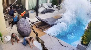 Моменты попавшие на камеру за секунду до катастрофы.