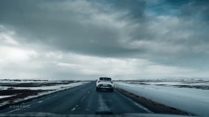 Живописная дорога под дождём из Вика в Киркьюбайярклёйстюр (звуки для сна)