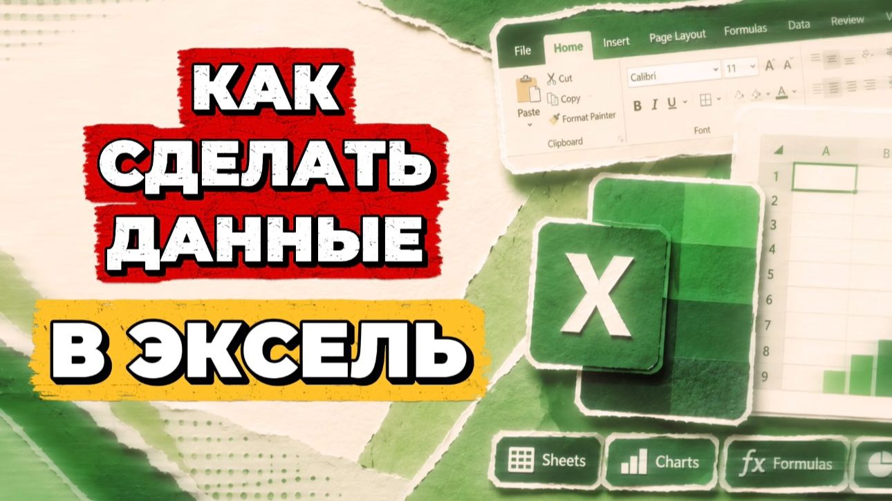 Как сделать данные в эксель?