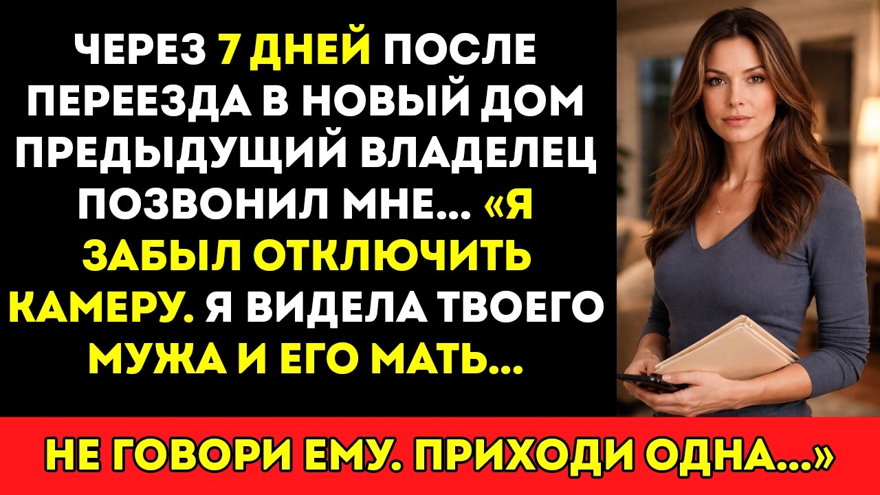 Через 7 дней после переезда бывший владелец позвонил «Я забыл отключить камеру... приходи смотреть онлайн