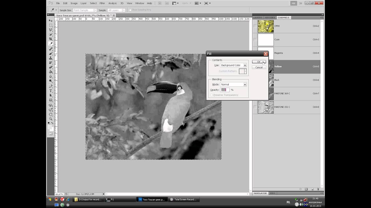 Урок Adobe Photoshop - Деление на пантоны. смотреть онлайн