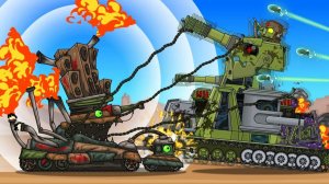 Жестокое сражение: КВ-44 vs Огненный Визгун — Мультики про танки