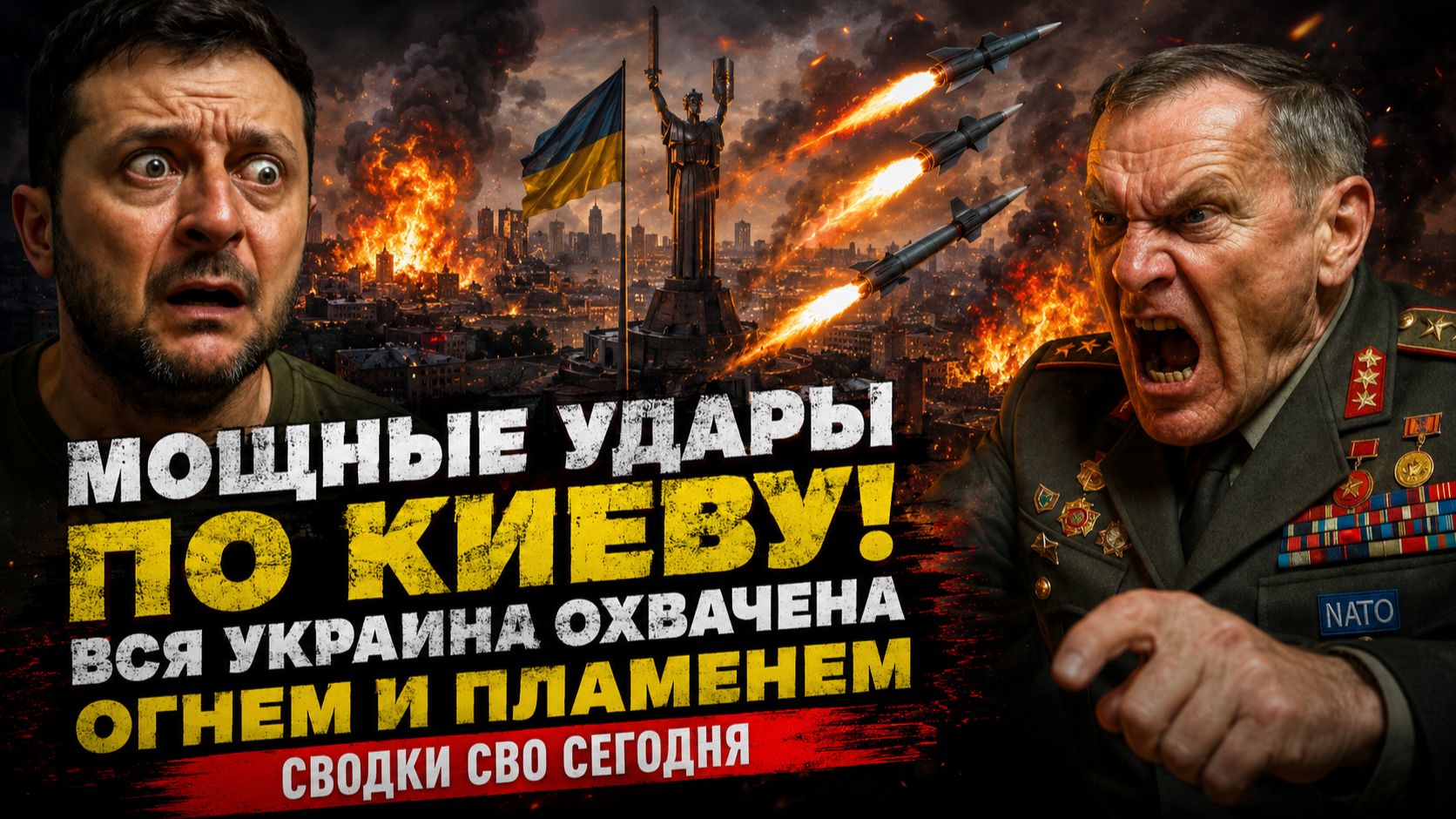 МОЩНЫЕ УДАРЫ ПО КИЕВУ! ВСЯ УКРАИНА ОХВАЧЕНА ОГНЕМ И ПЛАМЕНЕМ-СВОДКИ СВО СЕГОДНЯ смотреть онлайн