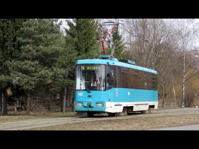 Поездка по 1 трамвайному маршруту на БКМ 60102 борт.номер 148 смотреть онлайн