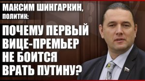 Максим Шингаркин, политик: почему первый вице-премьер не боится врать?