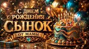 С днем рождения сынок от мамы — трогательное поздравление до слез с красивой музыкой