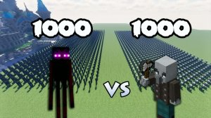 1000 Эндерменов против 1000 Мстителей ｜ Майнкрафт