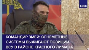 Командир Змей: огнеметные системы выжигают позиции ВСУ в районе Красного Лимана