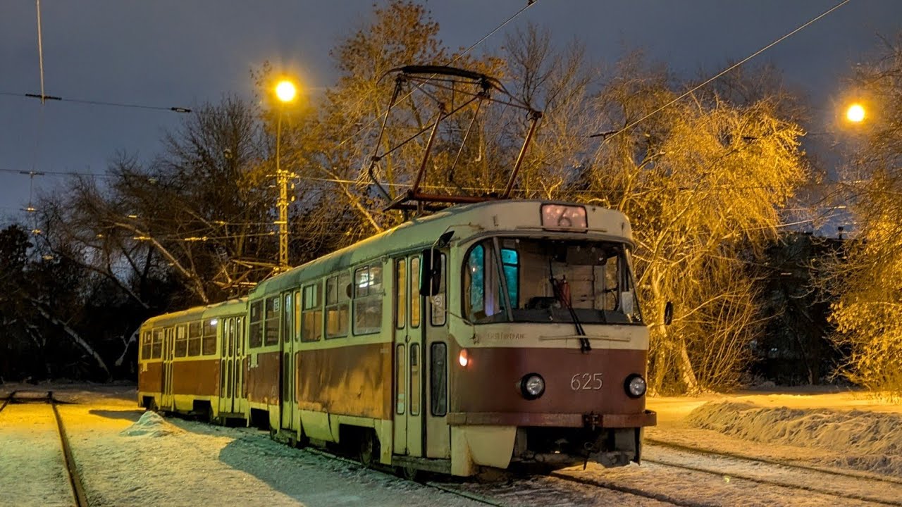 Tatra T3SU (двухдверная) | СМЕ 625-626 | Маршрут 6 | г. Екатеринбург смотреть онлайн