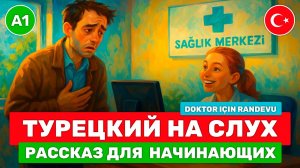 Короткие истории на турецком для начинающих // Учим турецкий с нуля // 🩺 Doktor için Randevu (A1)