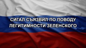 Сигал съязвил по поводу легитимности Зеленского