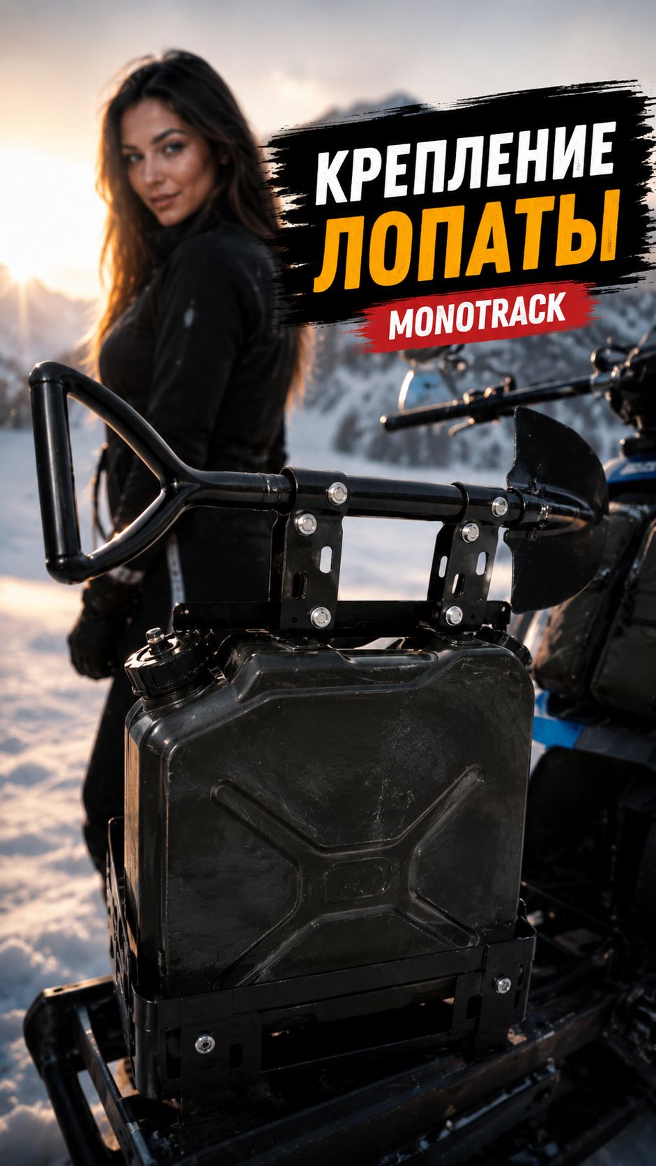 Крепление лопаты на канистру MONOTRACK